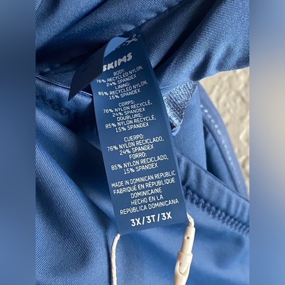 Skims Swim Micro Bandeau Bikini Top, Denim Wash, 3X - New - Picture 11 of 11